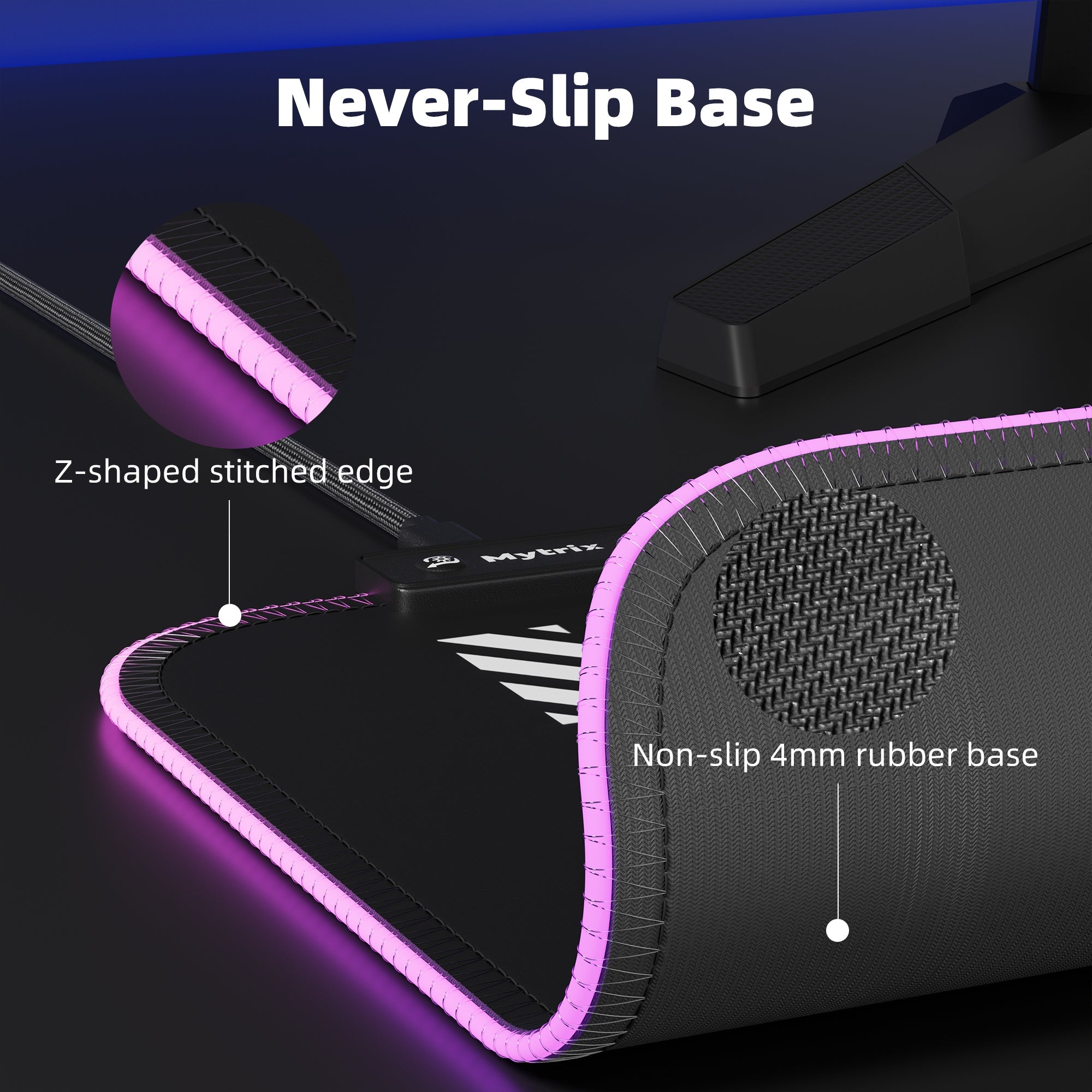 Mytrix Zero-Kirin RGB Gaming Mouse Pad, LED Soft Extended Large Office Mouse Pad, Anti-Slip Rubber Base, Keyboard Mouse Mat - Black Mytrix Zero-Kirin RGB Gaming Mouse Pad, LED Soft Extended Large Office Mouse Pad, Anti-Slip Rubber Base, Keyboard Mouse Mat - Black